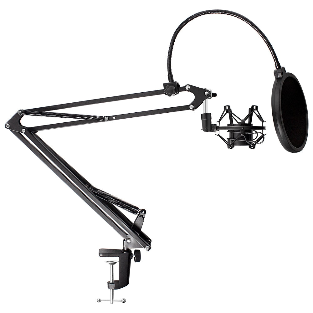 Microphone Scissor Arm Stand Bm800 Holder Tripod Microphone Stand F2 With A Spider Cantilever Bracket Universal Shock Mount