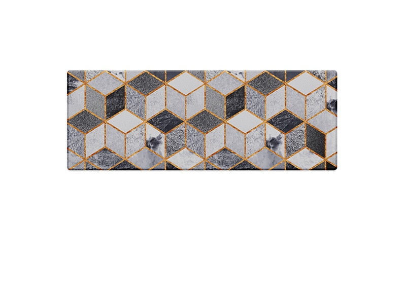 Waterproof Oilproof Kitchen Mat Antislip Bath Mat Soft Bedroom Floor Mat Living Room PVC Leather Carpet Doormat Kitchen Rug