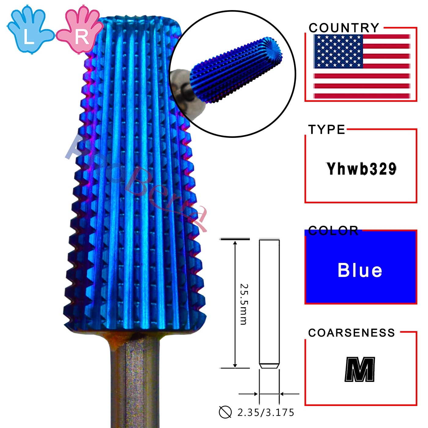 NAILTOOLS 5 IN 1 Carbide Original multi-function Tungsten Carbide nail milling drill bits