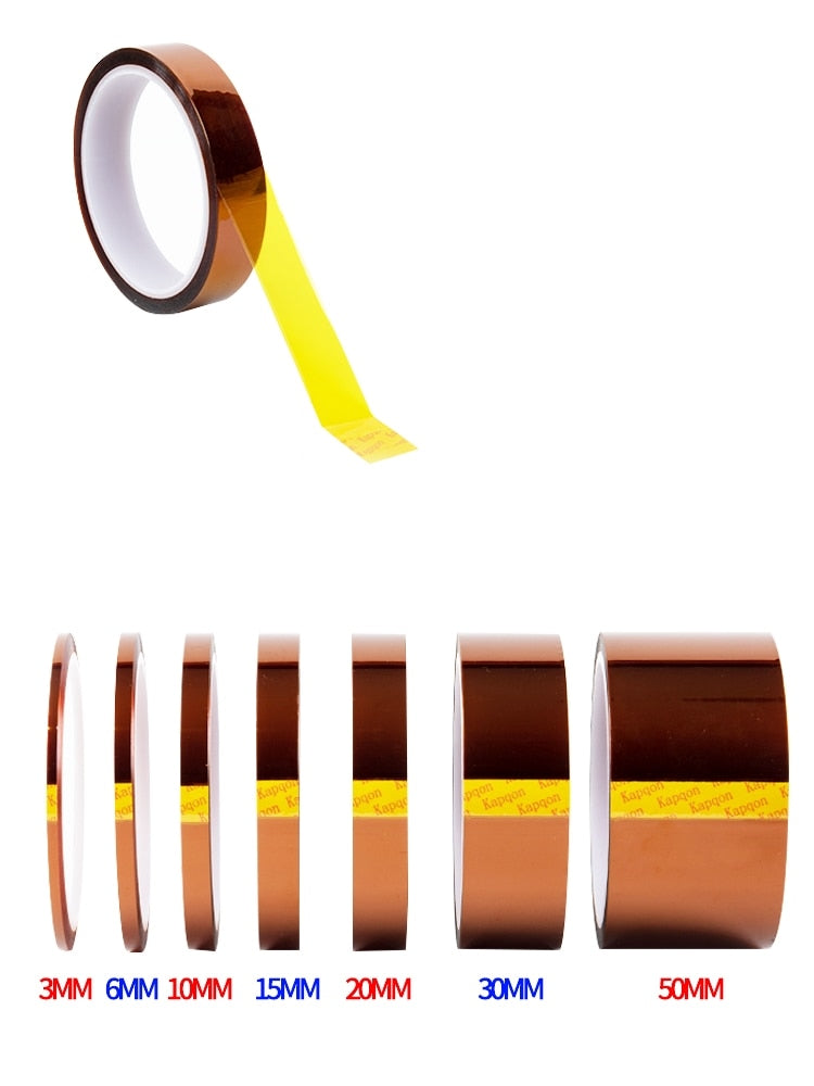 3D Printer Parts High Temperature Resistant Heat BGA Kapton Polyimide Insulating Thermal Insulation Adhesive Tape