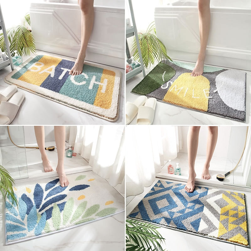 Nordic Rainbow Carpet Area Rugs Funny Bathroom Bedroom Floor Mats Welcome Doormat home decoration Cute Egg shape Bathroom Rug