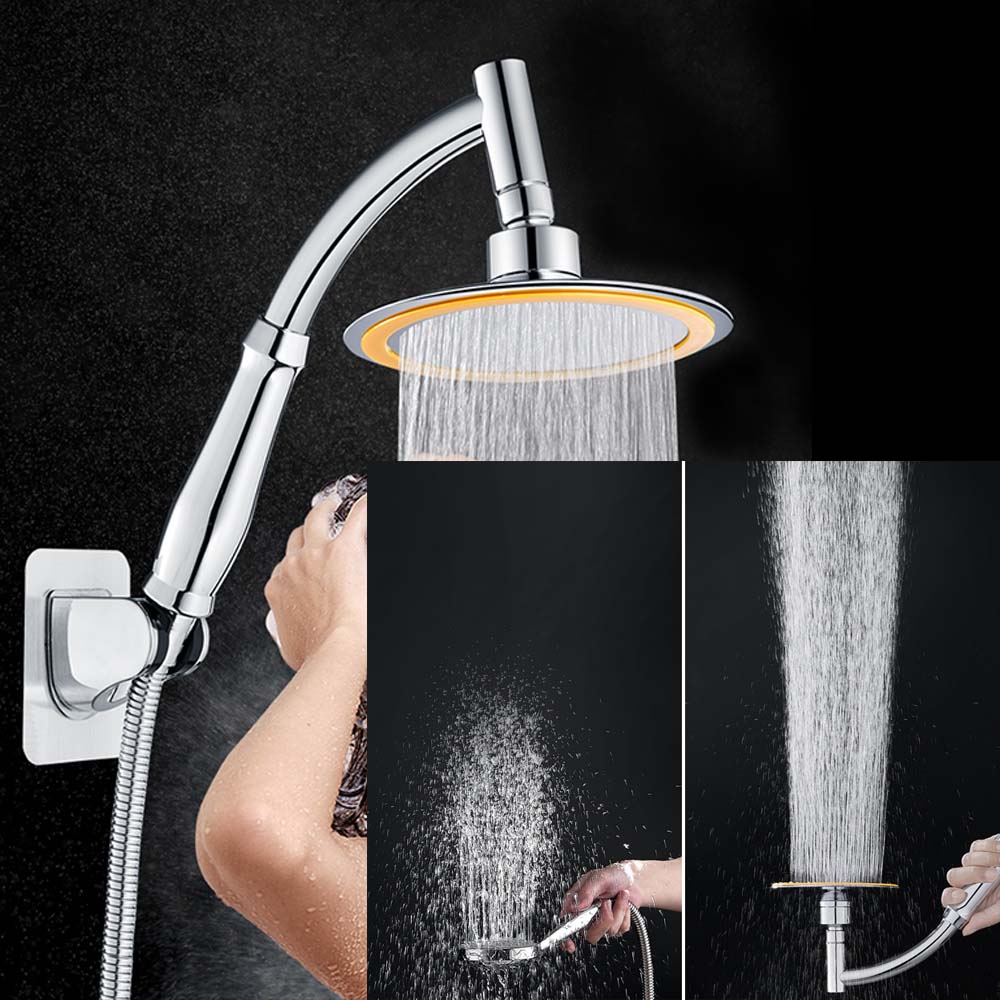 6 Inch High Pressure 360 Adjustable Large Round Big Rainfall Sprayer Bathroom Hand Held Shower Head