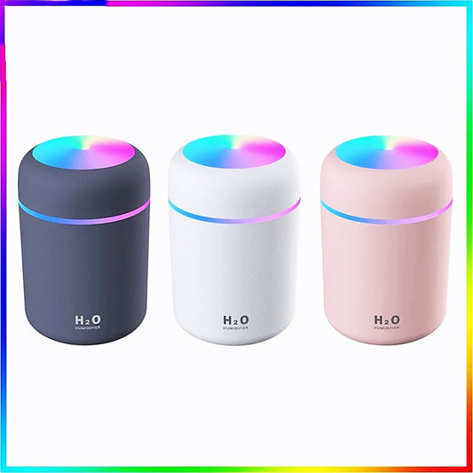 Portable 300ml Electric Air Humidifier Aroma Oil Diffuser USB Cool Mist Sprayer with Colorful Night Light for Home Car