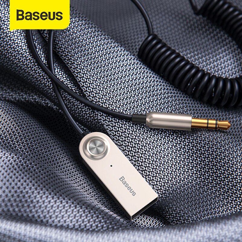 Baseus Bluetooth Car Audio Cable 5.0 Transmitter Wireless Receiver Car AUX 3.5mm Jack Adapter Bluetooth Adapter Audio Cable