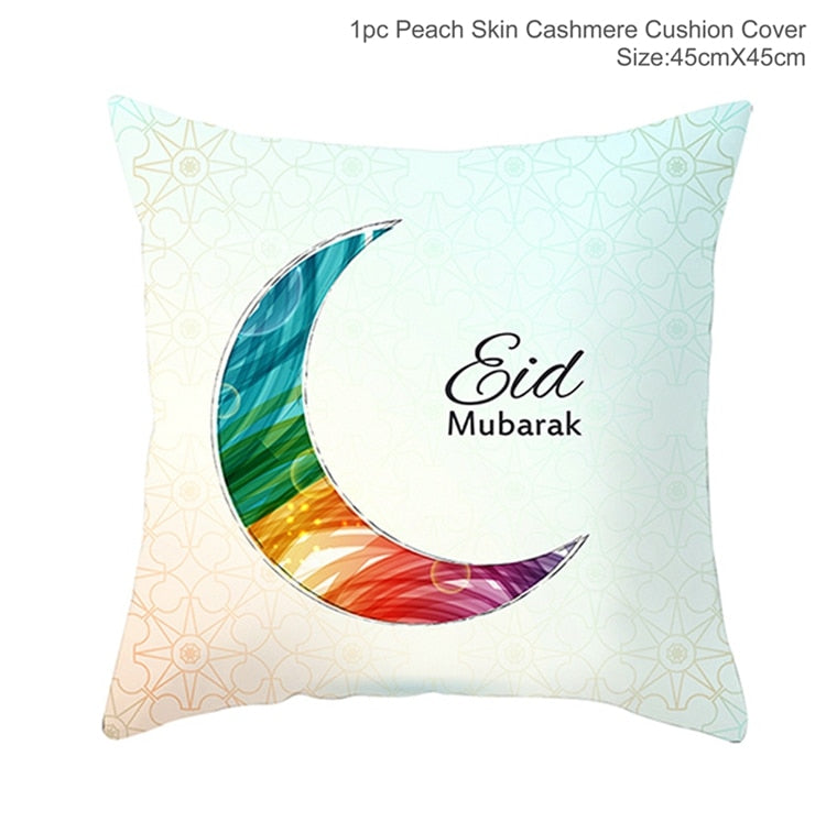 EID Mubarak Cushion Cover Ramadan Decoration For Home Ramadan Kareem Mubarak Muslim Islamic Party Supplies EID Pillowcase