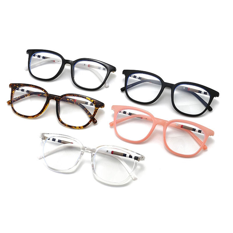 SHAUNA Anti Blue Light TR90 Women Cat Eye Glasses Frames Luxury Men Optical Computer Glasses