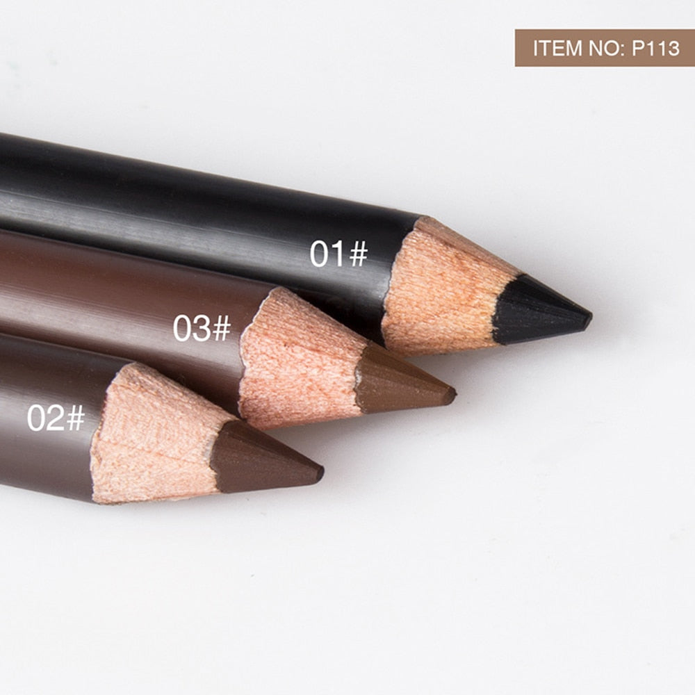 2022 New Hot Sale 12pcs Waterproof Eye Brow Pencil Black Brown Eyebrow Pen Long Lasting Makeup Drop Shipping