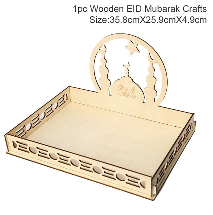 PATIMATE Wooden Pendant EID Mubarak Ramadan Decoration For Home Kareem Ramadan And Eid Decor Eid AL Adha Islamic Muslim Decor