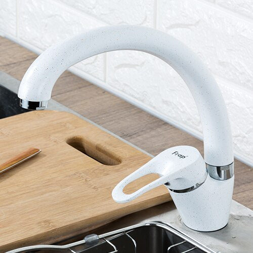 FRAP  Brass 5 color Kitchen sink faucet Mixer Cold And Hot Single Handle Swivel Spout Kitchen Water Sink Mixer Tap Faucets F4113