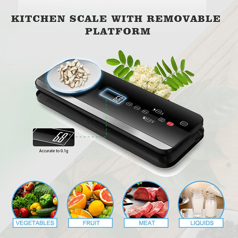 LAIMENG Automatic Vacuum Sealer Sous Vide With Vacuum Bags Packing Machine Vacuum Packer Package For Kitchen Food Fresh S198