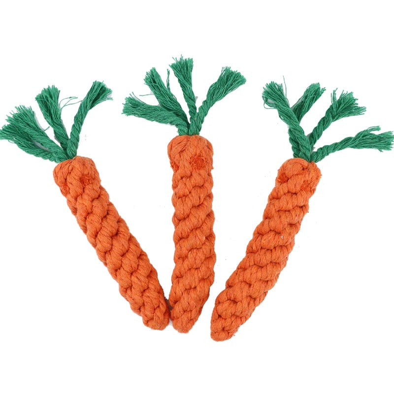 1PC 22cm Pet Supply High Quality Pet Dog Toy Carrot Shape Rope Puppy Chew Toys Teath Cleaning Outdoor Fun Training