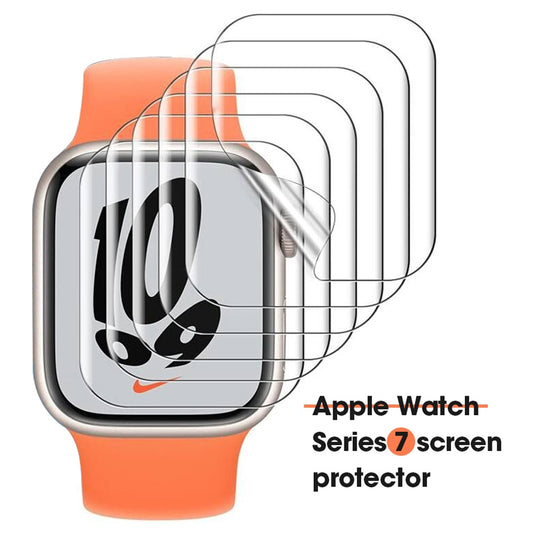 Screen Protector for Apple Watch Series 7 41mm 45mm,TPU HD Transparent,Anti-Scratch, Bubble-free, Watch Accessories