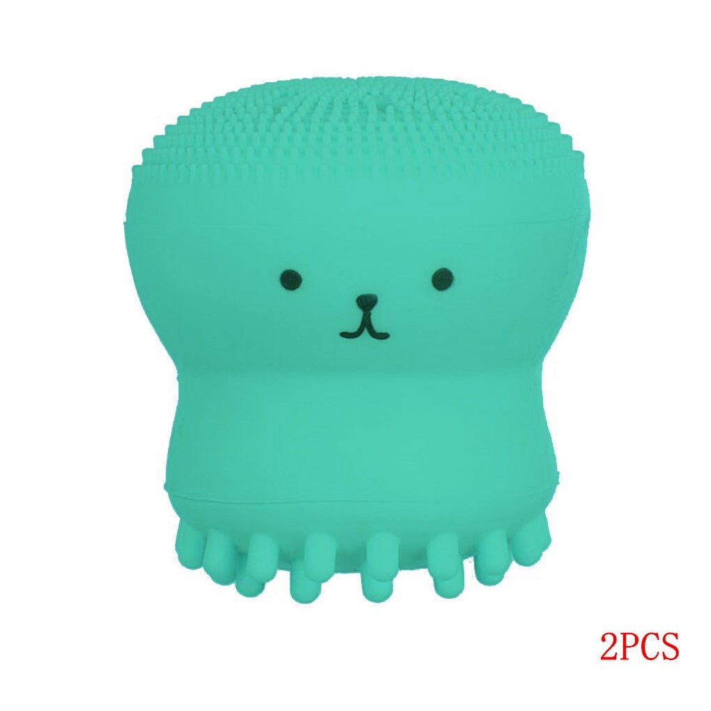 Hot Sale 1pc Cartoon Cute Facial Cleansing Exfoliator Cute Silica Gel Massage Deep Cleaning Face Brush Cleanser