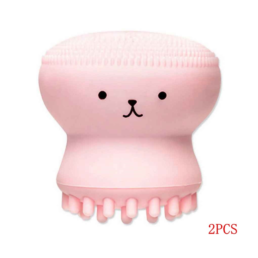 Hot Sale 1pc Cartoon Cute Facial Cleansing Exfoliator Cute Silica Gel Massage Deep Cleaning Face Brush Cleanser