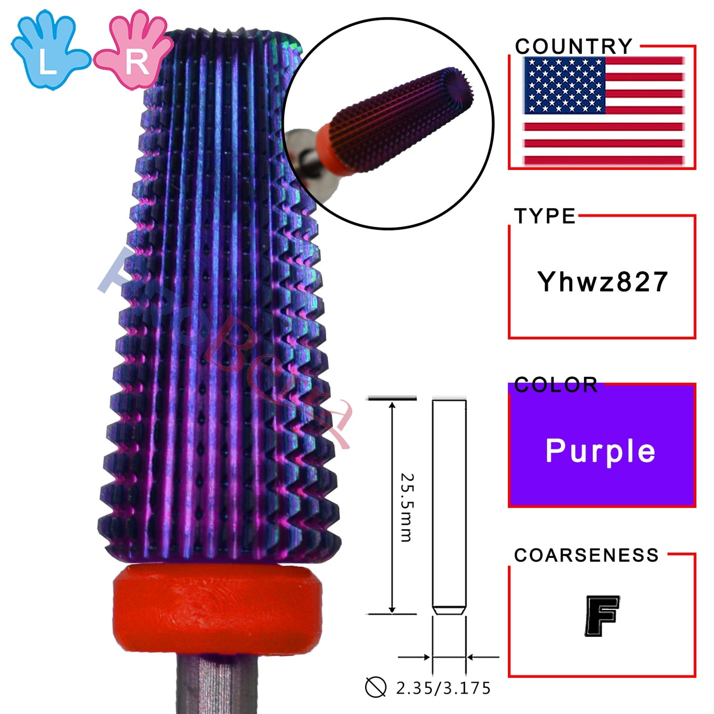 NAILTOOLS 5 IN 1 Carbide Original multi-function Tungsten Carbide nail milling drill bits