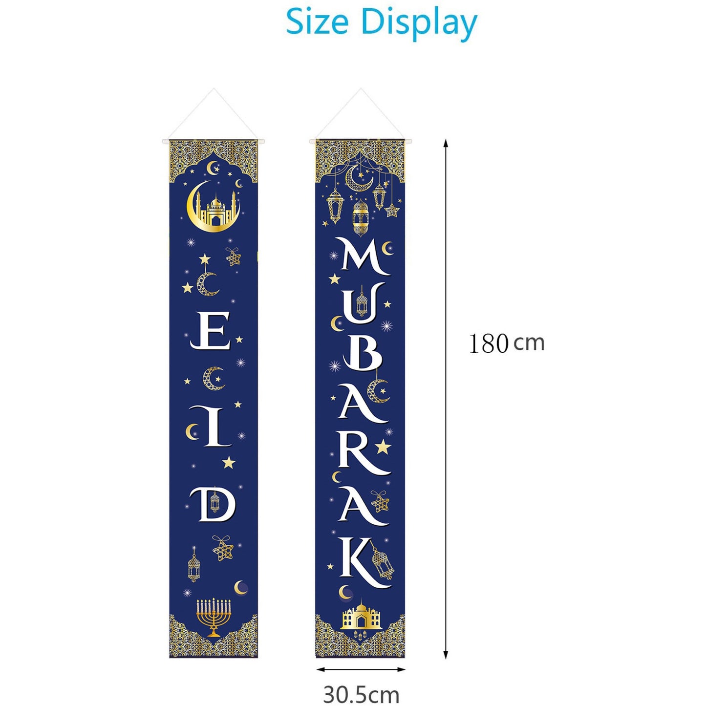 Amazon Three Long Moon Festival couplet door curtain banner party celebration festival Lent EID good moon couplet