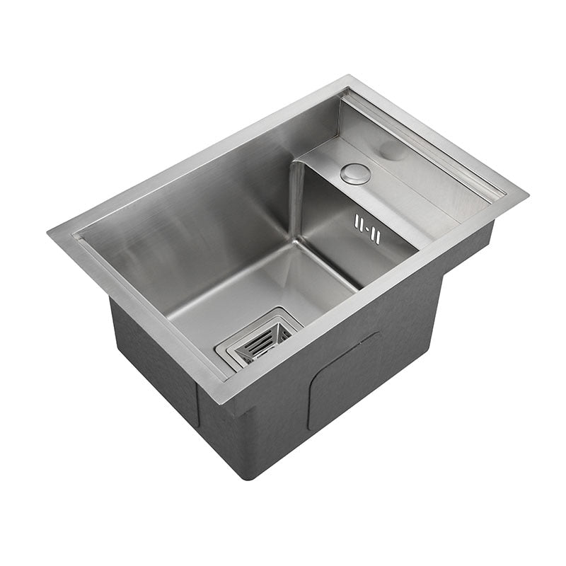 Hidden black Kitchen sink Single bowl Bar Small Size sink Stainless Steel Balcony sink Concealed black kitchen sink Bar sink