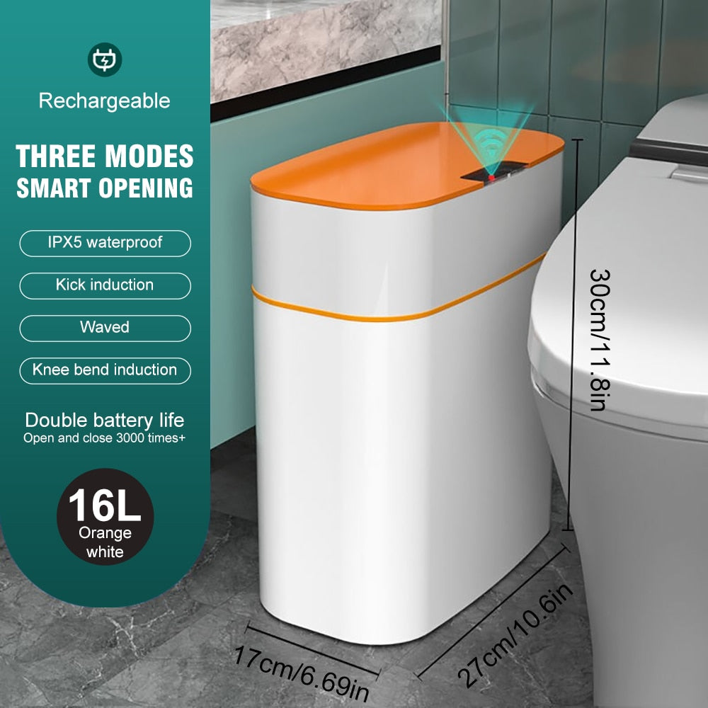 Intelligent Trash Can Dustbin Automatic Sensor Dustbin Kitchen Storage Bucket Garbage Recycle Rubbish Bin for Kitchen Bathroom