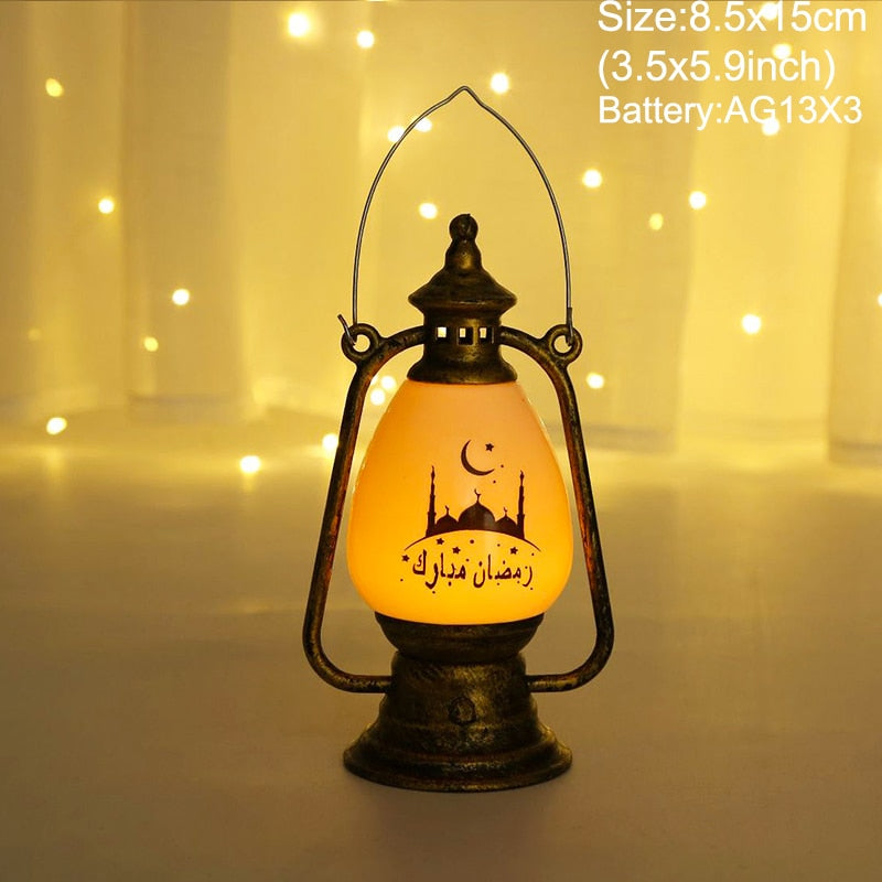 Eid Mubarak LED Wind Lights Ramadan Decorations 2023 Pendant Eid Al Adha Kareem Ramadan 2023 Muslim Islamic Festival Party Decor