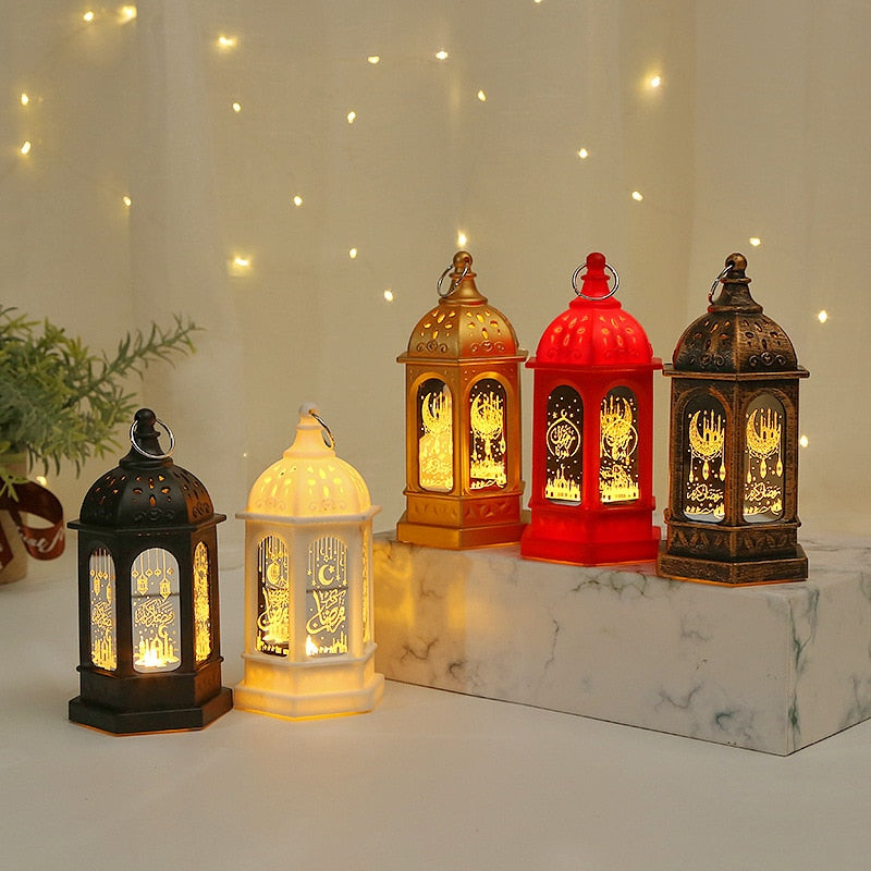 2023 Islam Muslim Ramadan Festival Portable Wind Light Ornament EID Mubarak Party Ramadan Decoration for Home Eid Al Adha Gift