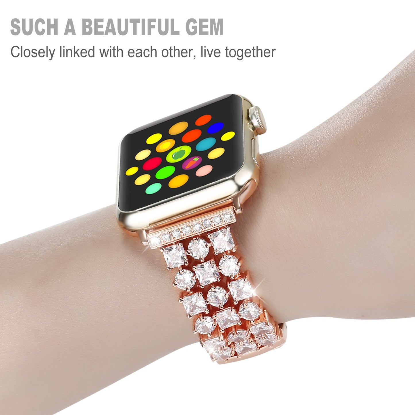 Women Diamond Strap for Apple Watch Ultra 49mm 8 7 45mm 6 SE 5 41mm 40/44mm Luxury Replacement Bracelet for iWatch Band Series