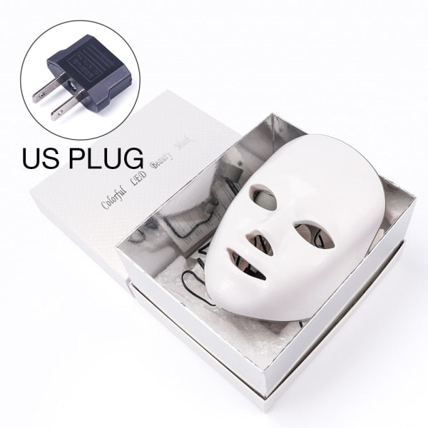 7 Colors Light LED Facial Mask Skin Rejuvenation Face Care Treatment Beauty Anti Acne Therapy Whitening LED Photon Face Mask