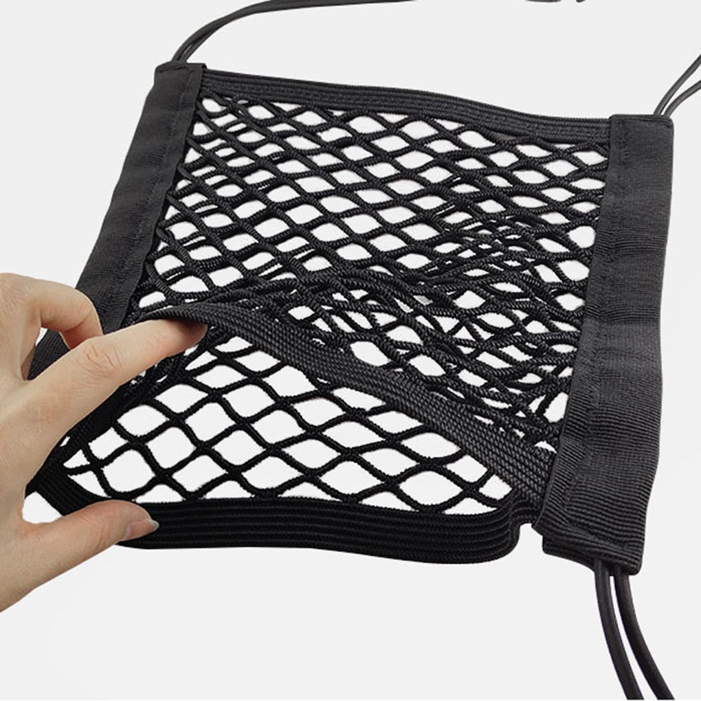 Strong Elastic Car Mesh Net Bag Between Car Organizer Seat Back Storage Bag Luggage Holder Pocket for Car Styling