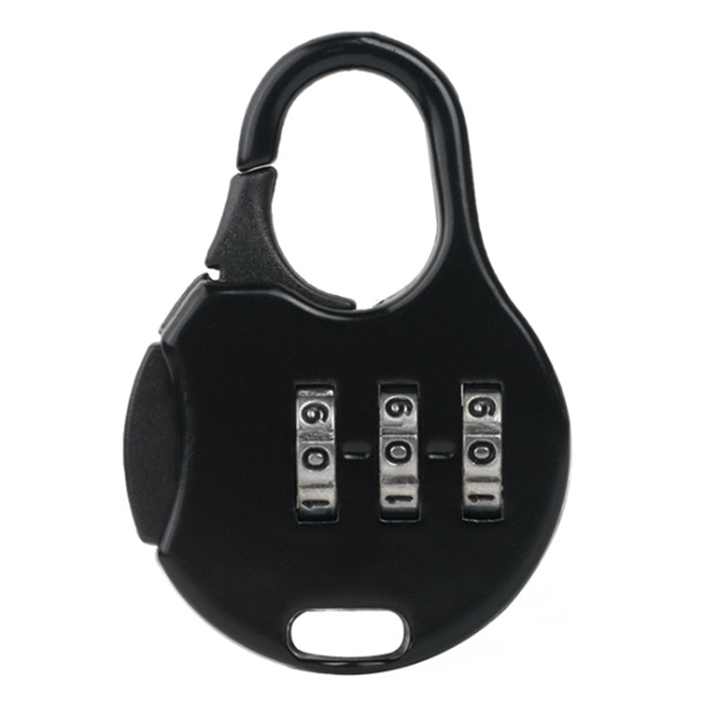 3 Digit Code Combination Password Lock Portable Travel Mini Zinc Carrying Luggage Case Security Lock Backpack Lock Padlock Tool