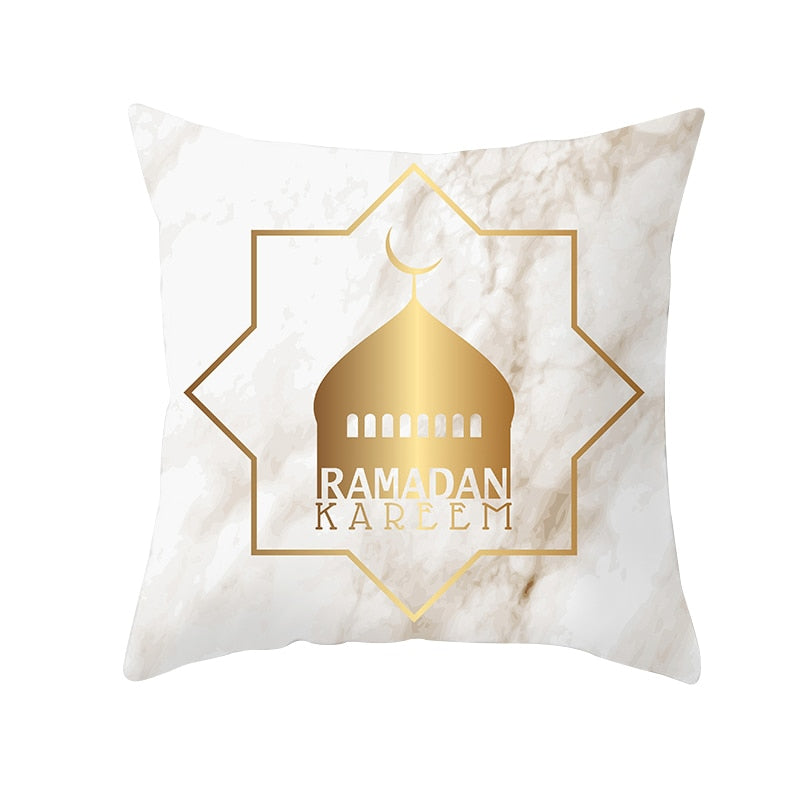 2023 Eid Mubarak Pillowcase Decor for Home Sofa Cushion Cover Islamic Ramadan Kareem Decoration Mosque Muslim Pillow Cover Gifts