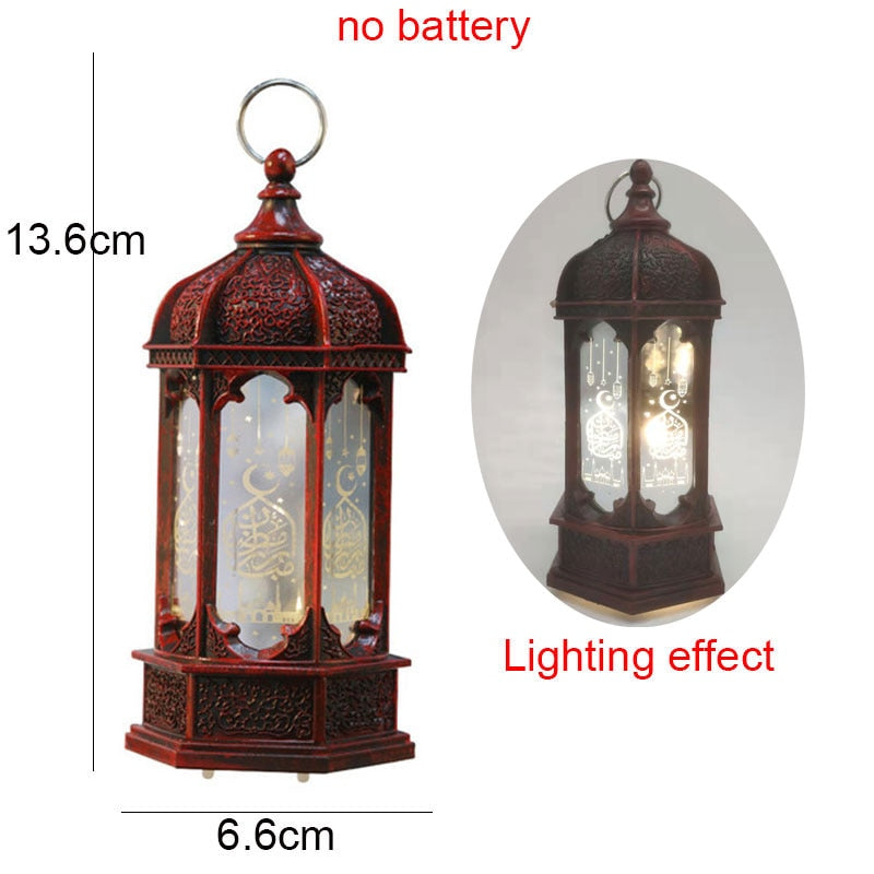 2023 Islam Muslim Ramadan Festival Portable Wind Light Ornament EID Mubarak Party Ramadan Decoration for Home Eid Al Adha Gift