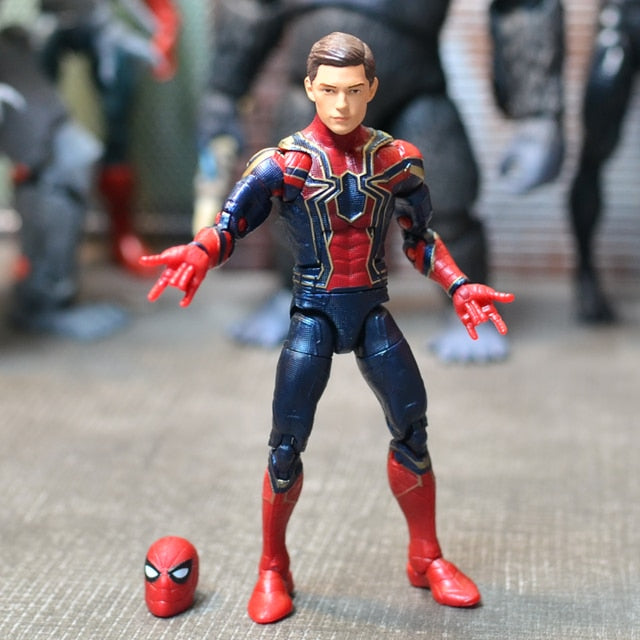 Marvel 6&quot; Action Figure Classic Spider Man Red Blue Spiderman Peter Parker Legendsclothing Amazing Pizza One:12 Toys Model Doll