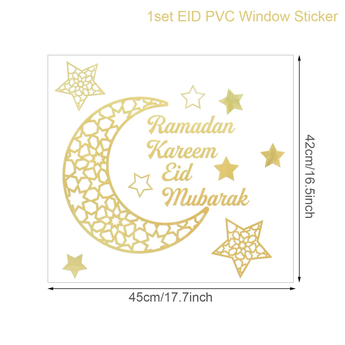 Eid Mubarak Decor Window Sticker Kareem Ramadan Decoration For Home Islamic Muslim Party Decor Mubarak Ramadan Wall Sticker Gift