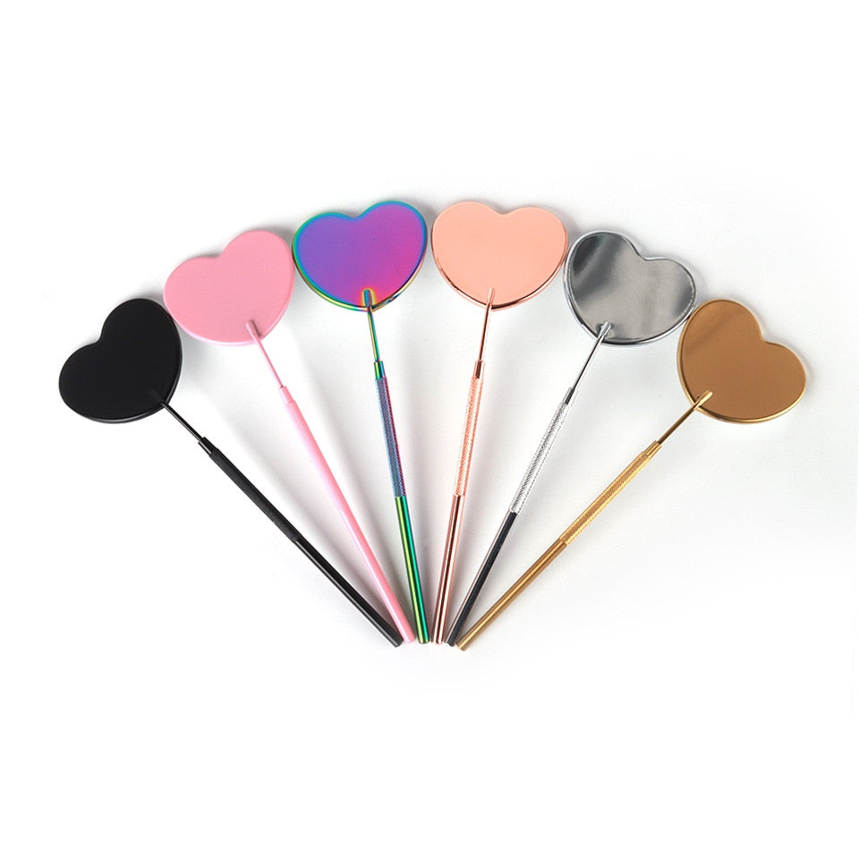 Checking Mirror for Eyelash Extension Dental Mouth Mirror Stainless Steel/ Plactic Eyelash Extension Mirrors Makeup Tools