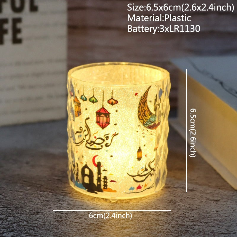 Eid Mubarak LED Wind Lights Ramadan Decorations 2023 Pendant Eid Al Adha Kareem Ramadan 2023 Muslim Islamic Festival Party Decor