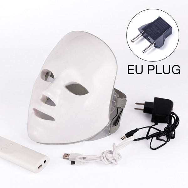 7 Colors Light LED Facial Mask Skin Rejuvenation Face Care Treatment Beauty Anti Acne Therapy Whitening LED Photon Face Mask