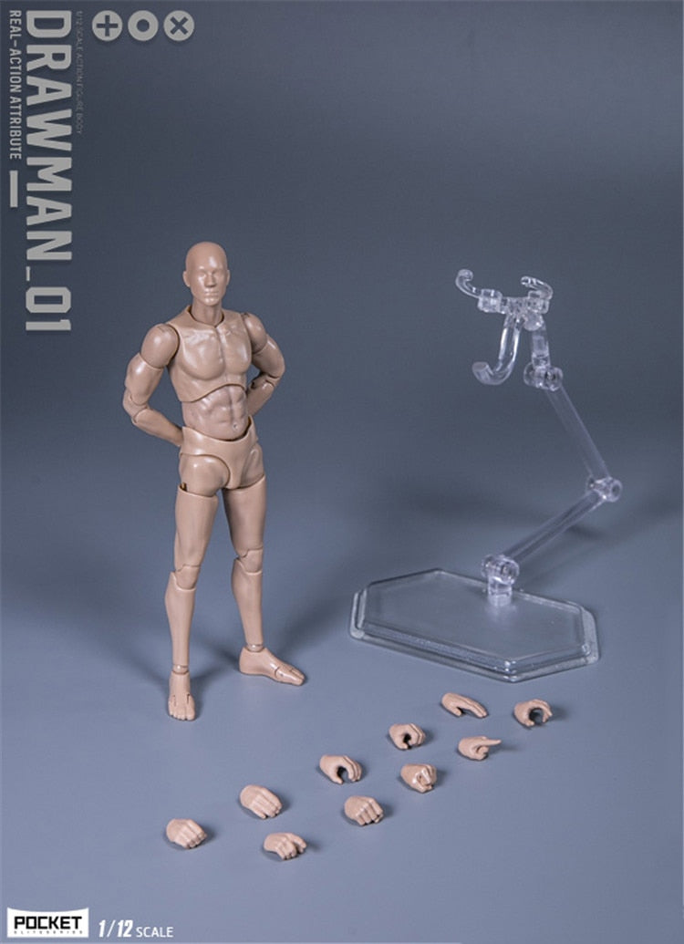 DAMTOYS DPS01 DPS02 G001 1/12 Scale Male Soldier Testman Drawman Body Model 6 Inches Action Figures Dolls For Fans Hobby Gifts