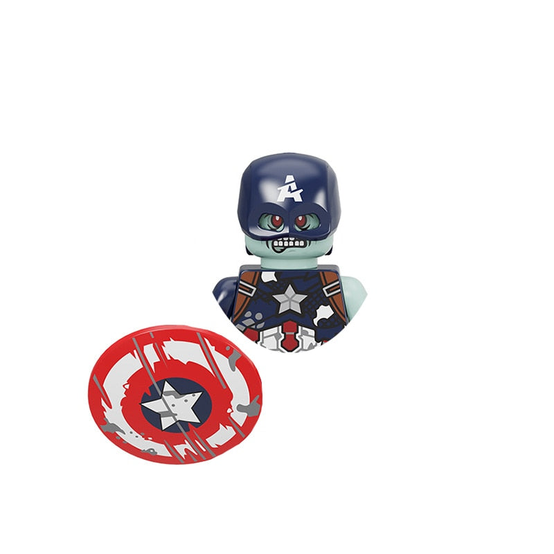 Hot Marvel Avengers DIY Mini 3D Superhero Model Character Set Building Blocks Assembly Toys Children&#39;s Birthday Gifts Boys Girls