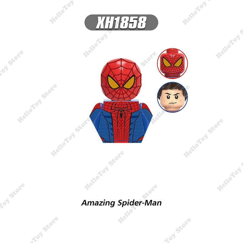 Marvel Spiderman Superheroes Spider-Man Venom Mini Action Figures Bricks Building Blocks Classic Movie Doll Model Kids Toys Gift