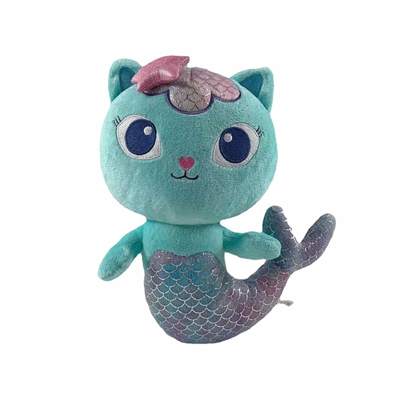 Hot 25Cm Gabby Dollhouse Plush Toy Mercat Cartoon Stuffed Animals Mermaid Cat Mermaid Plushie Dolls Kids Birthday Gifts