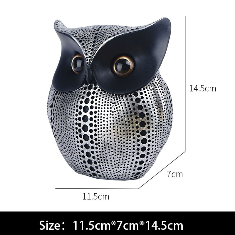 Nordic Style Owls Ornament Owl Resin Craft Bird Miniatures Figurines Decorative Figures for Home Decor Office Decoration