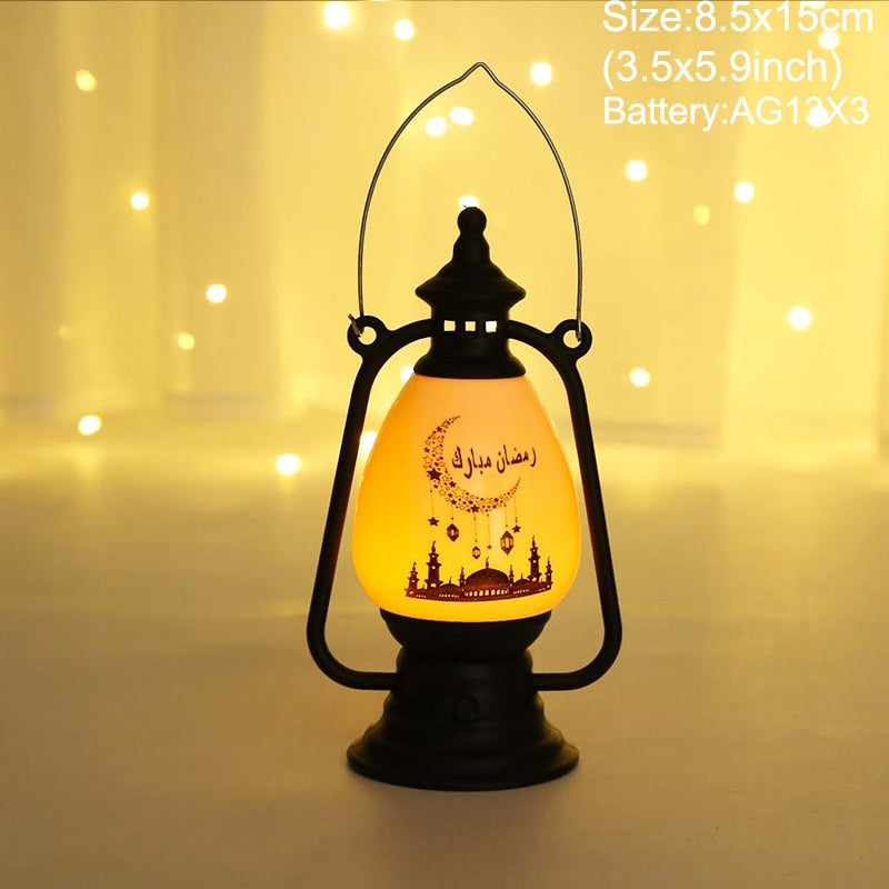 Eid Mubarak LED Wind Lights Ramadan Decorations 2023 Pendant Eid Al Adha Kareem Ramadan 2023 Muslim Islamic Festival Party Decor