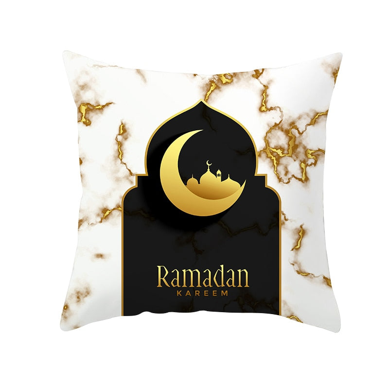 2023 Eid Mubarak Pillowcase Decor for Home Sofa Cushion Cover Islamic Ramadan Kareem Decoration Mosque Muslim Pillow Cover Gifts