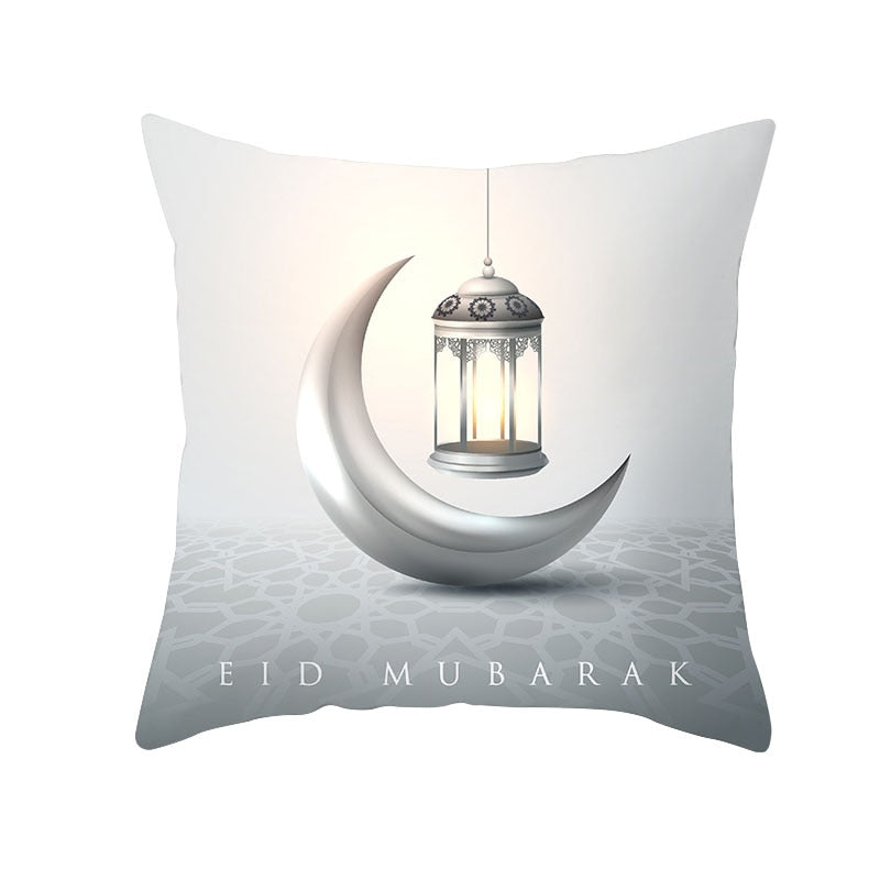 2023 Eid Mubarak Pillowcase Decor for Home Sofa Cushion Cover Islamic Ramadan Kareem Decoration Mosque Muslim Pillow Cover Gifts