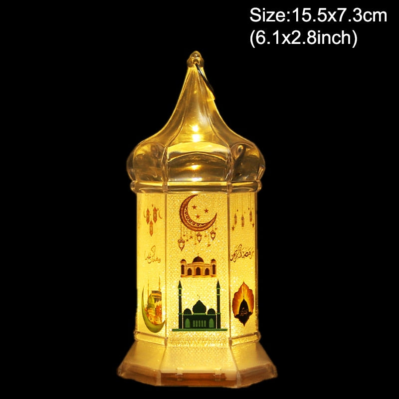 Eid Mubarak LED Wind Lights Ramadan Decorations 2023 Pendant Eid Al Adha Kareem Ramadan 2023 Muslim Islamic Festival Party Decor