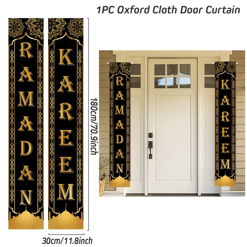 Eid Mubarak Door Banner Ramadan Kareem Banner Ramadan Decoration For Home Islamic Muslim Party Decor Eid Al Adha Gifts