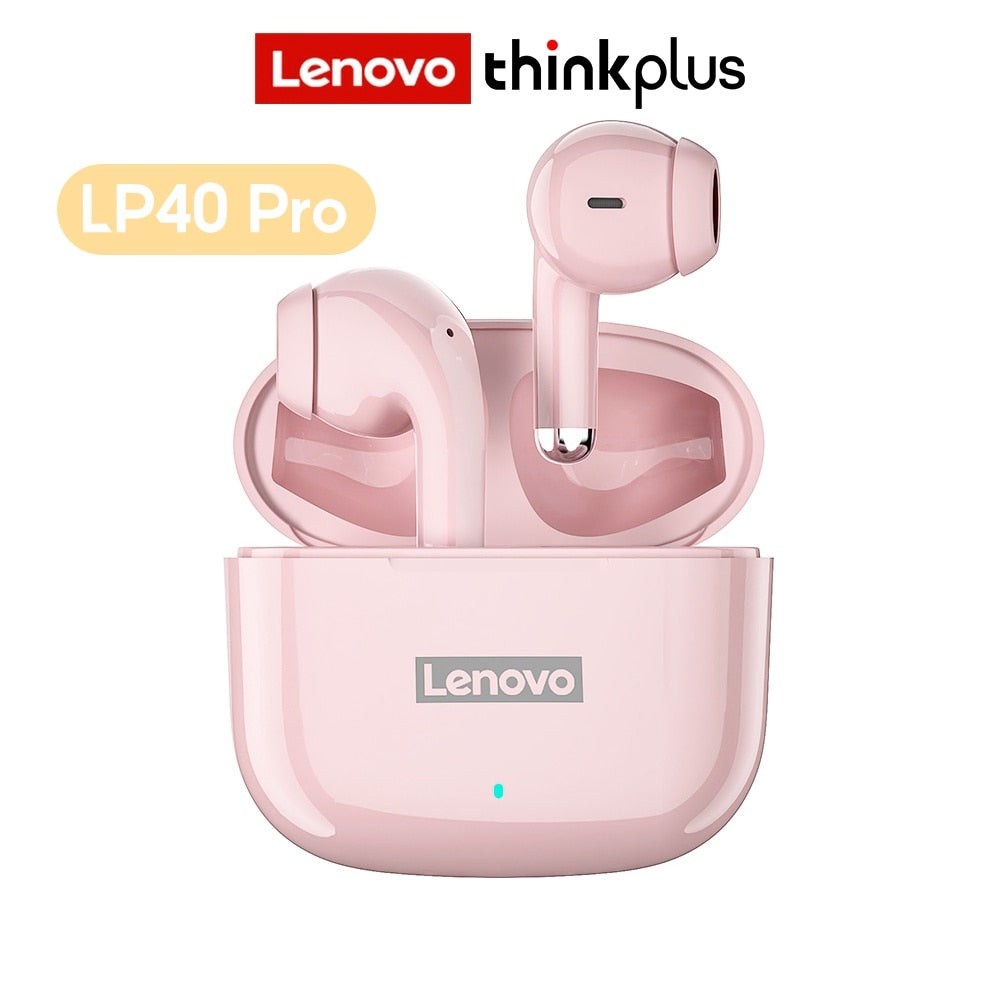 Original Lenovo LP40 Pro TWS Wireless Earphone Bluetooth 5.1 Dual Stereo Noise Reduction Bass Touch Control 250mAh New 2022