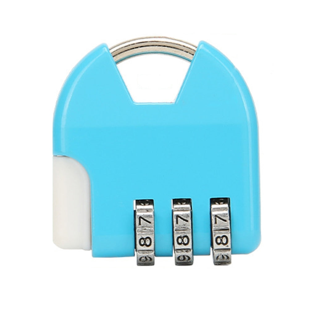 3 Digit Code Combination Password Lock Portable Travel Mini Zinc Carrying Luggage Case Security Lock Backpack Lock Padlock Tool