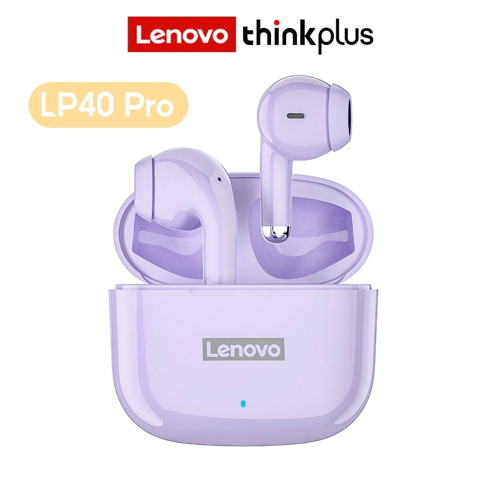 Original Lenovo LP40 Pro TWS Wireless Earphone Bluetooth 5.1 Dual Stereo Noise Reduction Bass Touch Control 250mAh New 2022