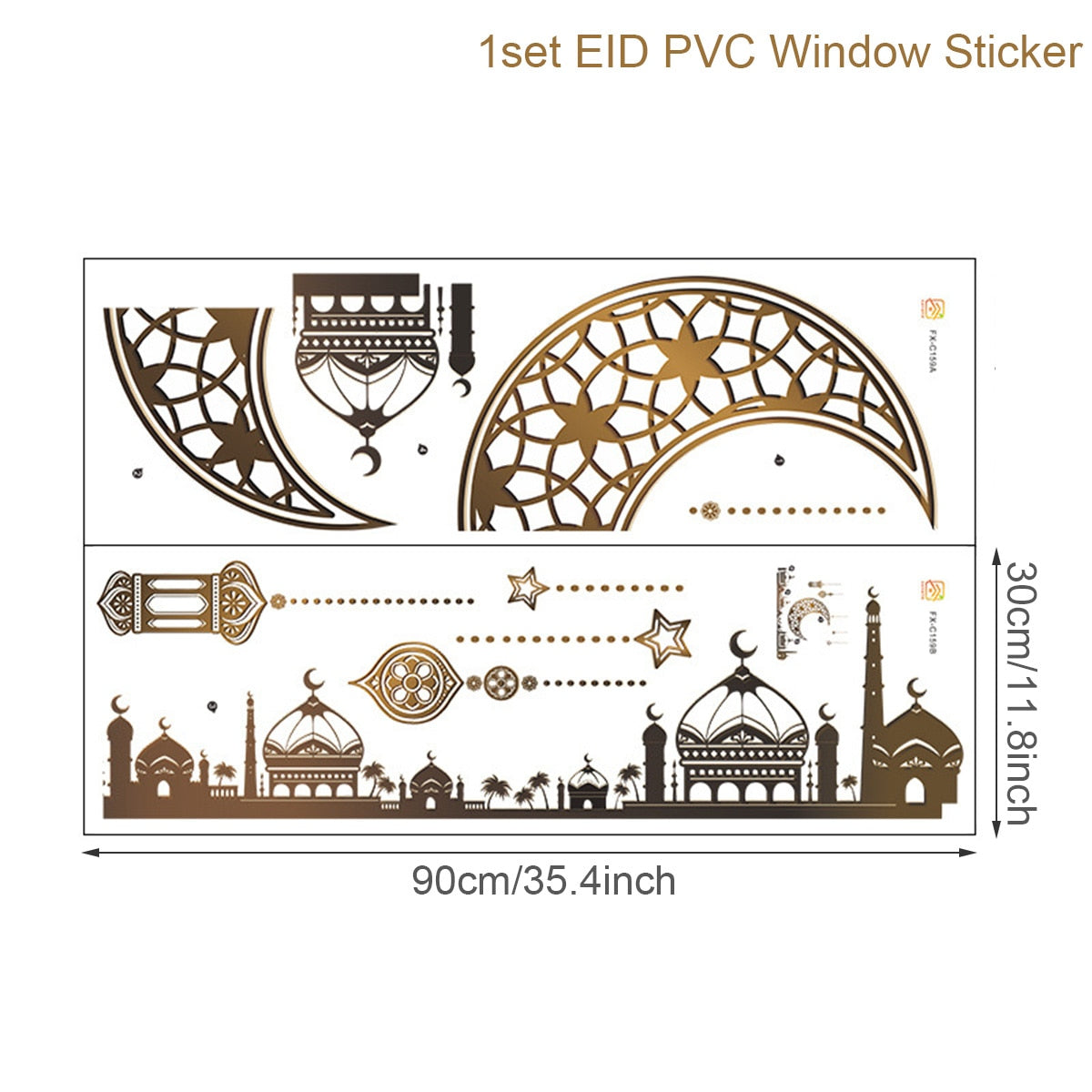 Eid Mubarak Decor Window Sticker Kareem Ramadan Decoration For Home Islamic Muslim Party Decor Mubarak Ramadan Wall Sticker Gift