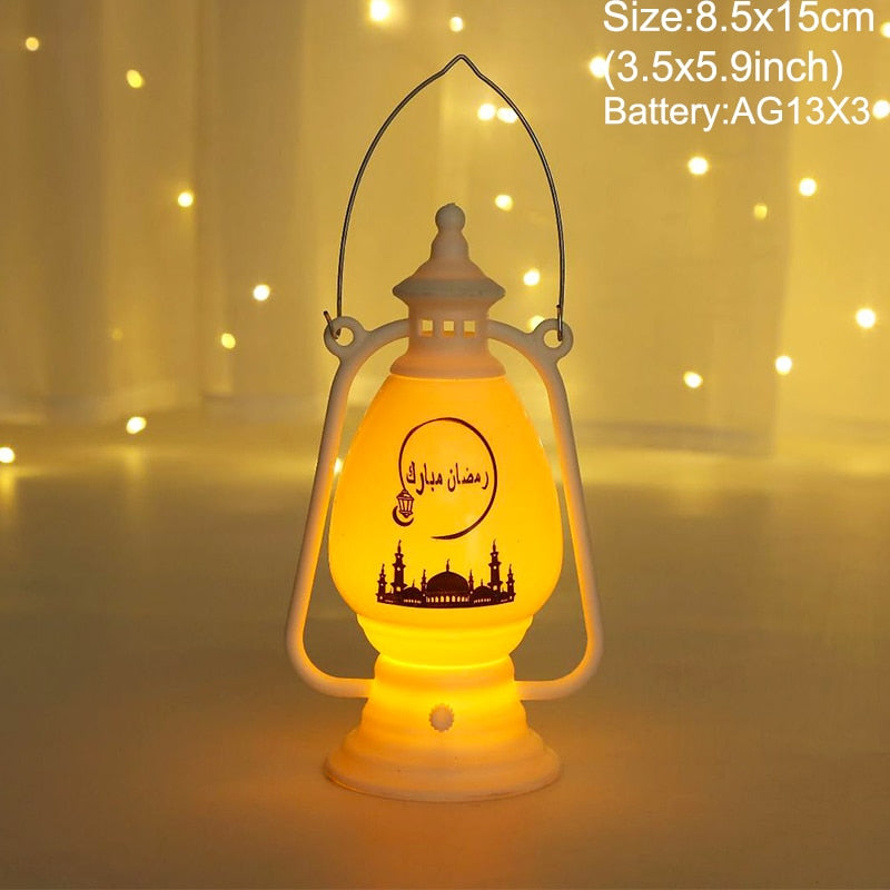 Eid Mubarak LED Wind Lights Ramadan Decorations 2023 Pendant Eid Al Adha Kareem Ramadan 2023 Muslim Islamic Festival Party Decor